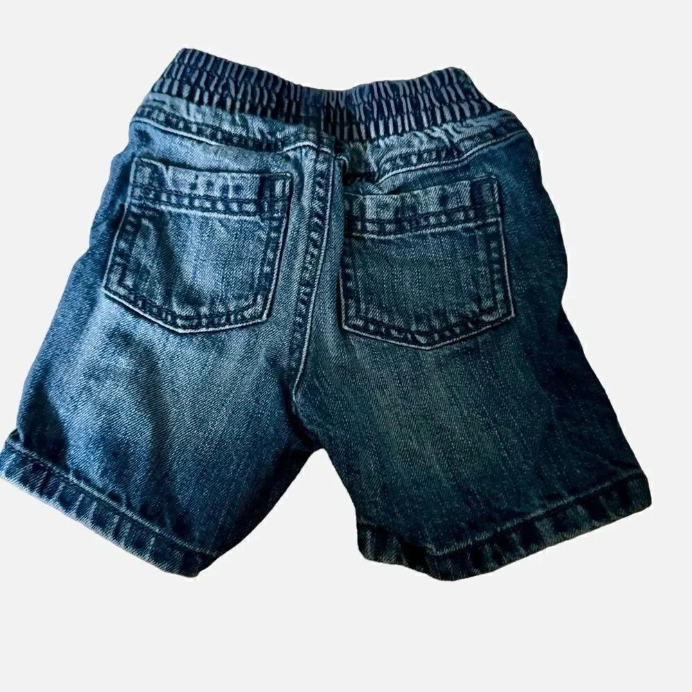 Old Navy Blue Denim Shorts Size 6-12 Months